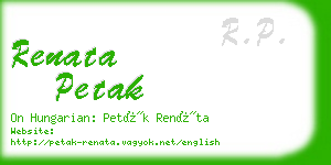 renata petak business card